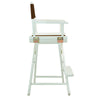 24'' Director's Chair White Frame-Brown Canvas - Casual Home