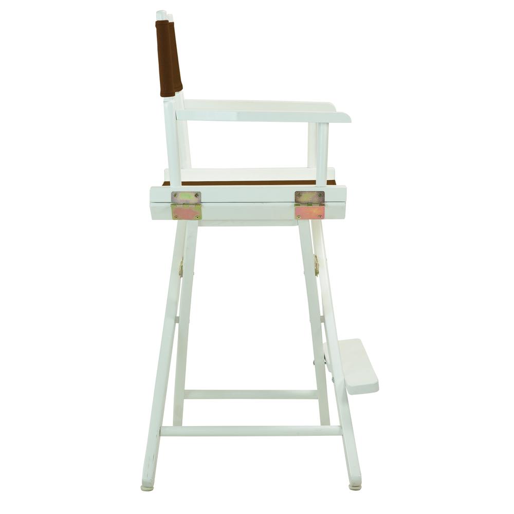 24'' Director's Chair White Frame-Brown Canvas - Casual Home