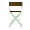 24'' Director's Chair White Frame-Brown Canvas - Casual Home