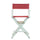 24'' Director's Chair White Frame-Burgundy Canvas - Casual Home