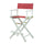 24'' Director's Chair White Frame-Burgundy Canvas - Casual Home