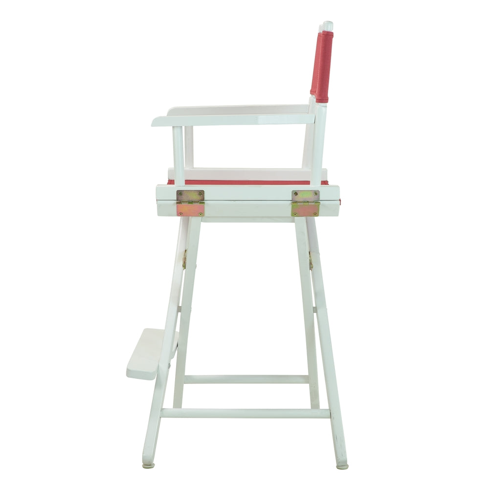 24'' Director's Chair White Frame-Burgundy Canvas - Casual Home