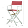 24'' Director's Chair White Frame-Burgundy Canvas - Casual Home
