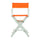 24'' Director's Chair White Frame-Tangerine Canvas - Casual Home