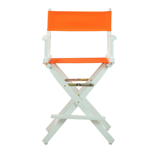 24'' Director's Chair White Frame-Tangerine Canvas - Casual Home