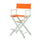 24'' Director's Chair White Frame-Tangerine Canvas - Casual Home