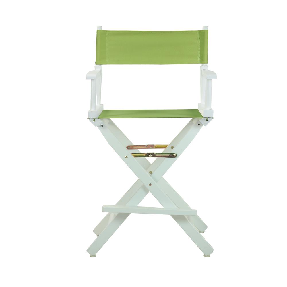24'' Director's Chair White Frame-Lime Green Canvas - Casual Home