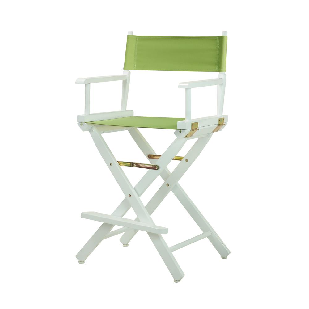 24'' Director's Chair White Frame-Lime Green Canvas - Casual Home