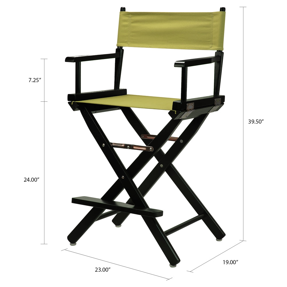 24'' Director's Chair Black Frame-Olive Canvas - Casual Home