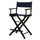 24'' Director's Chair Black Frame-Navy Blue Canvas - Casual Home
