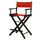 24'' Director's Chair Black Frame-Red Canvas - Casual Home