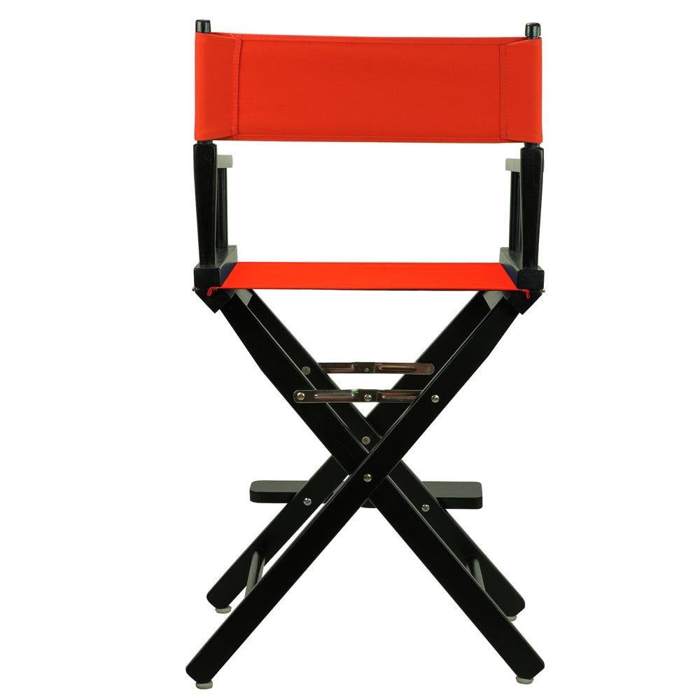 24'' Director's Chair Black Frame-Red Canvas - Casual Home