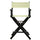 24'' Director's Chair Black Frame-Natural/Wheat Canvas - Casual Home