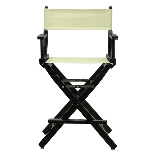 24'' Director's Chair Black Frame-Natural/Wheat Canvas - Casual Home