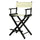 24'' Director's Chair Black Frame-Natural/Wheat Canvas - Casual Home