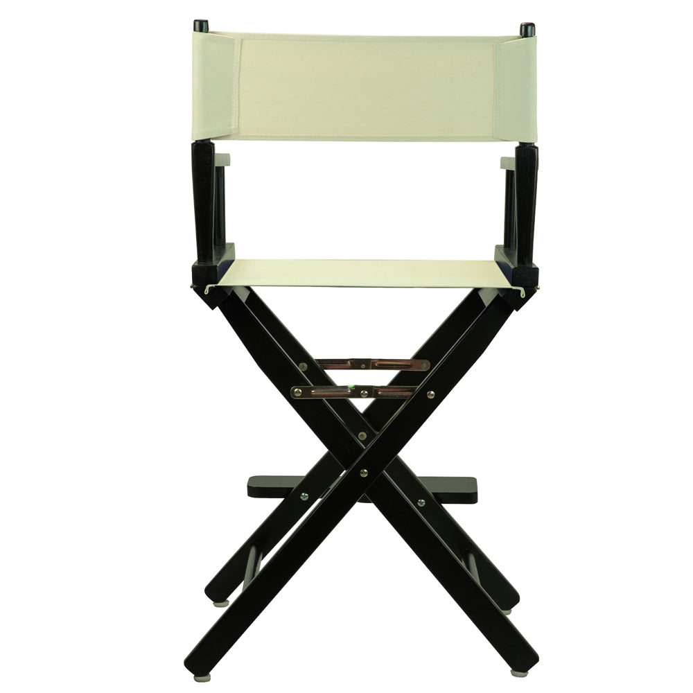 24'' Director's Chair Black Frame-Natural/Wheat Canvas - Casual Home