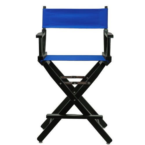 24'' Director's Chair Black Frame-Royal Blue Canvas - Casual Home