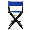 24'' Director's Chair Black Frame-Royal Blue Canvas - Casual Home