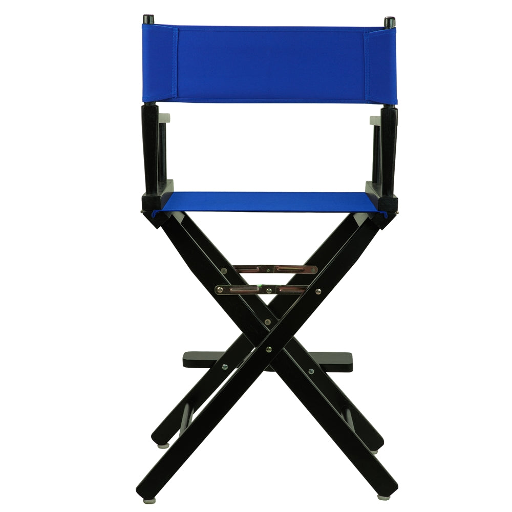 24'' Director's Chair Black Frame-Royal Blue Canvas - Casual Home