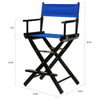 24'' Director's Chair Black Frame-Royal Blue Canvas - Casual Home