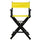 24'' Director's Chair Black Frame-Yellow Canvas - Casual Home