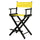 24'' Director's Chair Black Frame-Yellow Canvas - Casual Home