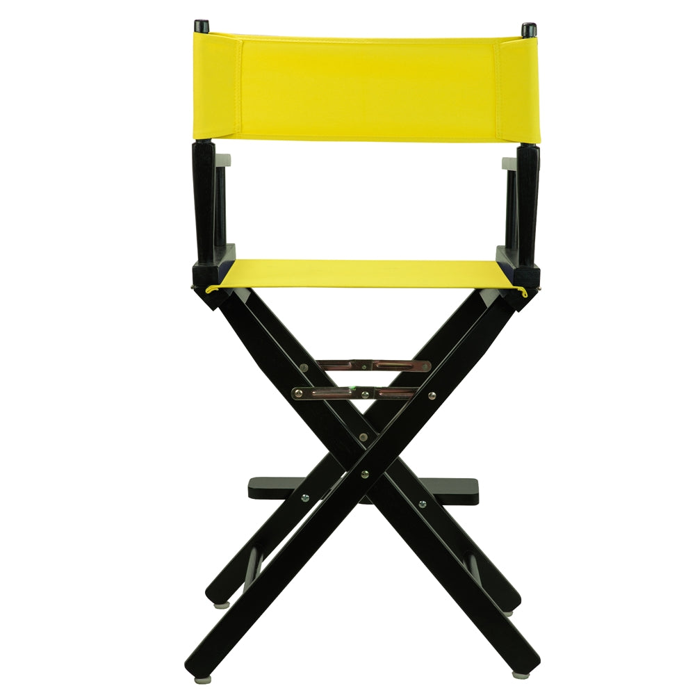24'' Director's Chair Black Frame-Yellow Canvas - Casual Home