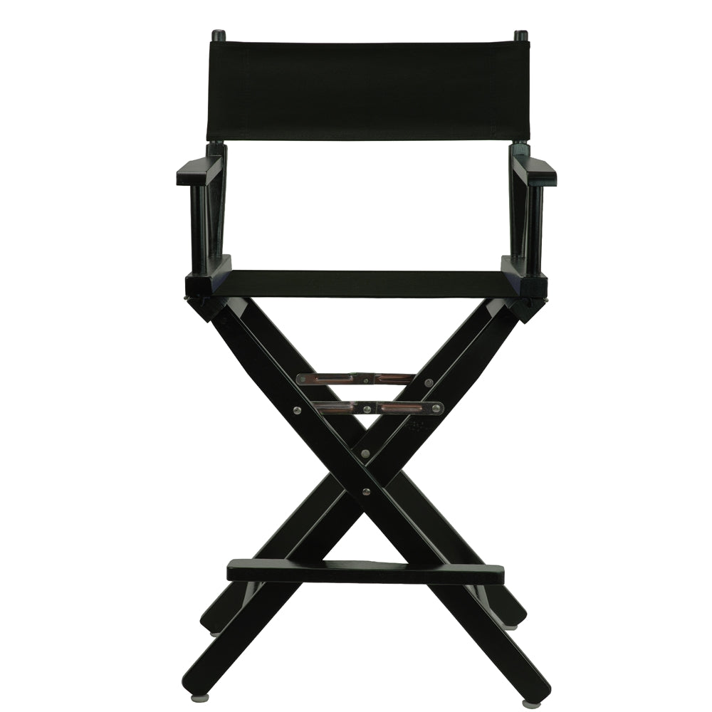 24'' Director's Chair Black Frame-Black Canvas - Casual Home