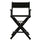 24'' Director's Chair Black Frame-Black Canvas - Casual Home