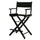 24'' Director's Chair Black Frame-Black Canvas - Casual Home
