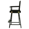 24'' Director's Chair Black Frame-Black Canvas - Casual Home