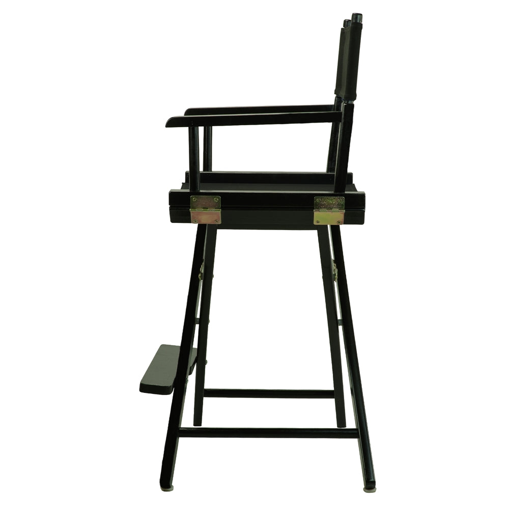 24'' Director's Chair Black Frame-Black Canvas - Casual Home