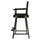24'' Director's Chair Black Frame-Black Canvas - Casual Home