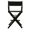 24'' Director's Chair Black Frame-Black Canvas - Casual Home