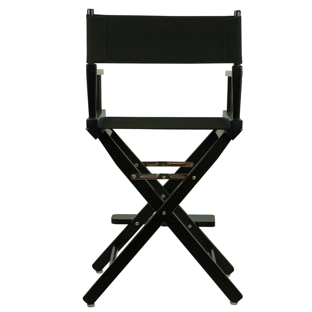 24'' Director's Chair Black Frame-Black Canvas - Casual Home