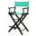 24'' Director's Chair Black Frame-Teal Canvas - Casual Home
