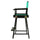 24'' Director's Chair Black Frame-Teal Canvas - Casual Home