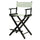 24'' Director's Chair Black Frame-Gray Canvas - Casual Home