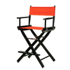 24'' Director's Chair Black Frame-Orange Canvas - Casual Home