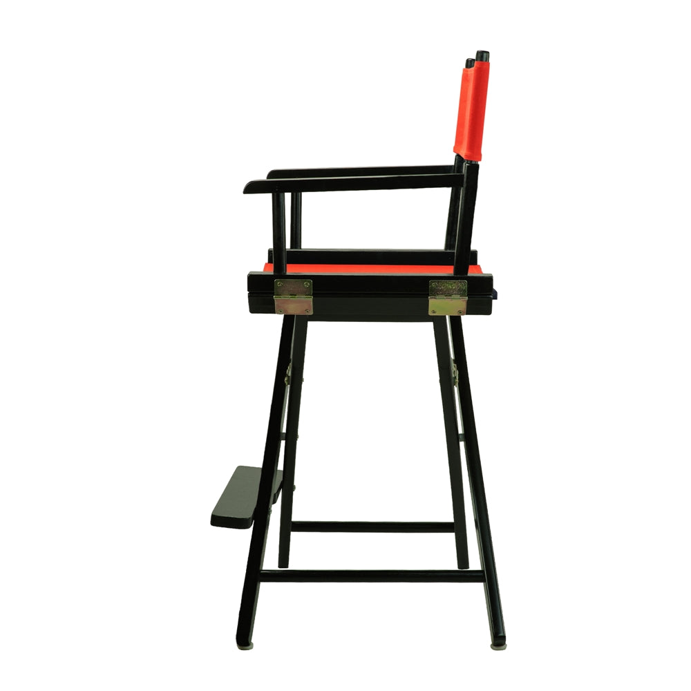 24'' Director's Chair Black Frame-Orange Canvas - Casual Home