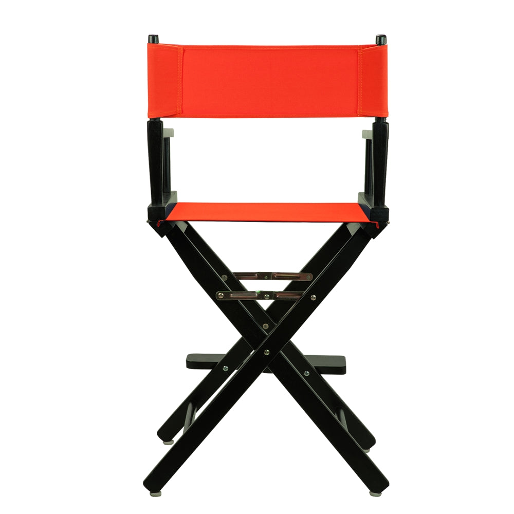24'' Director's Chair Black Frame-Orange Canvas - Casual Home