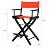 24'' Director's Chair Black Frame-Orange Canvas - Casual Home