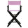 24'' Director's Chair Black Frame-Pink Canvas - Casual Home
