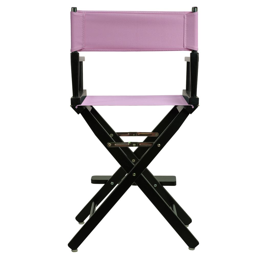 24'' Director's Chair Black Frame-Pink Canvas - Casual Home