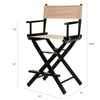 24'' Director's Chair Black Frame-Tan Canvas - Casual Home