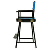 24'' Director's Chair Black Frame-Turquoise Canvas - Casual Home