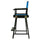 24'' Director's Chair Black Frame-Turquoise Canvas - Casual Home
