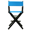 24'' Director's Chair Black Frame-Turquoise Canvas - Casual Home