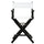 24'' Director's Chair Black Frame-White Canvas - Casual Home