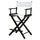 24'' Director's Chair Black Frame-White Canvas - Casual Home